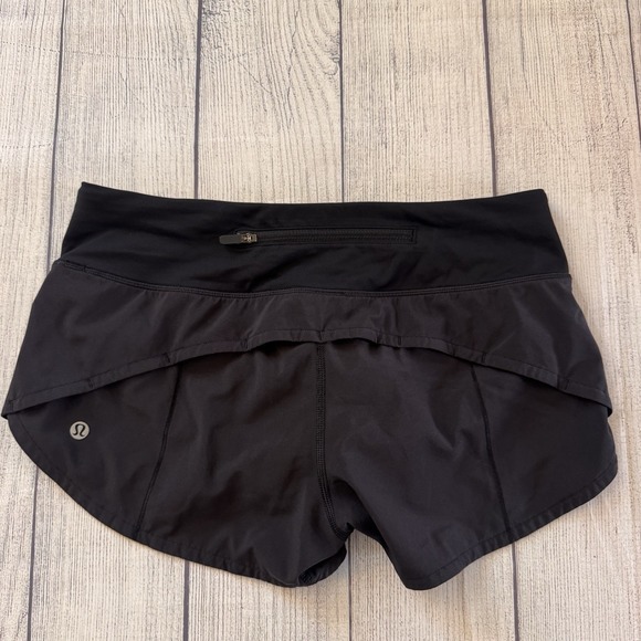 lululemon athletica Pants - Lululemon Speed Up Shorts Black Size 4 High Rise Lined Running Athletic Workout